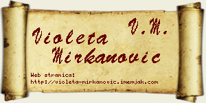 Violeta Mirkanović vizit kartica